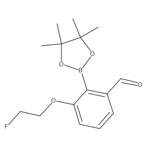 3-(2-Fluoroethoxy)-2-(4,4,5,5-tetramethyl-1,3,2-dioxaborolan-2-yl)benzaldehyde结构式
