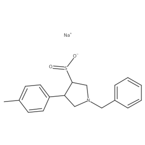 rac-sodium (3R,4S)-1-benzyl-4-(4-methylphenyl)pyrrolidine-3-sulfinate结构式