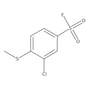 3-Chloro-4-(methylsulfanyl)benzene-1-sulfonyl fluoride结构式