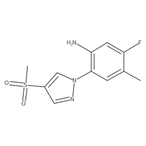 5-fluoro-2-(4-methanesulfonyl-1H-pyrazol-1-yl)-4-methylaniline Structure