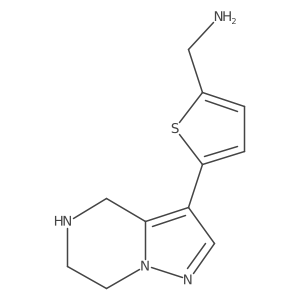 (5-{4H,5H,6H,7H-pyrazolo[1,5-a]pyrazin-3-yl}thiophen-2-yl)methanamine结构式