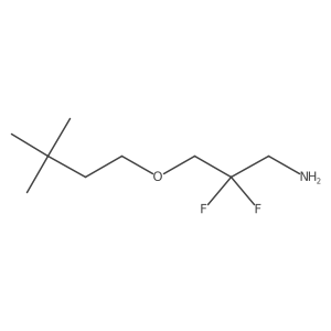 3-(3,3-Dimethylbutoxy)-2,2-difluoropropan-1-amine结构式