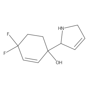 1-(2,5-dihydro-1H-pyrrol-2-yl)-4,4-difluorocyclohex-2-en-1-ol结构式
