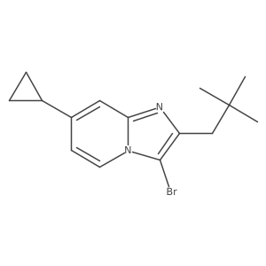 3-Bromo-7-cyclopropyl-2-(2,2-dimethylpropyl)imidazo[1,2-a]pyridine Structure