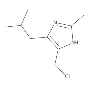 5-(chloromethyl)-2-methyl-4-(2-methylpropyl)-1H-imidazole Structure