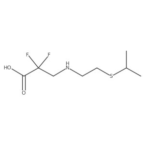 2,2-Difluoro-3-{[2-(propan-2-ylsulfanyl)ethyl]amino}propanoic acid结构式