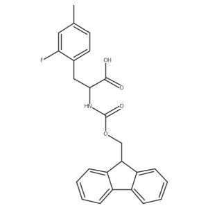 N-Fmoc-2-fluoro-4-methyl-L-phenylalanine结构式