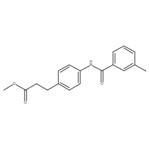Methyl 3-(4-(3-iodobenzamido)phenyl)propanoate结构式