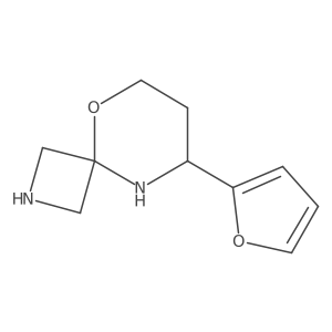 8-(Furan-2-yl)-5-oxa-2,9-diazaspiro[3.5]nonane结构式