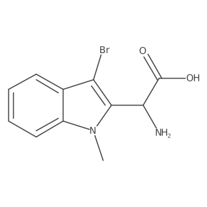 2-amino-2-(3-bromo-1-methyl-1H-indol-2-yl)acetic acid Structure