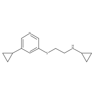 N-{2-[(5-cyclopropylpyridin-3-yl)sulfanyl]ethyl}cyclopropanamine结构式
