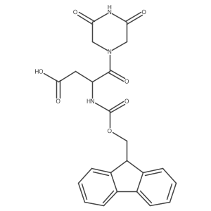 4-(3,5-dioxopiperazin-1-yl)-3-({[(9H-fluoren-9-yl)methoxy]carbonyl}amino)-4-oxobutanoic acid Structure