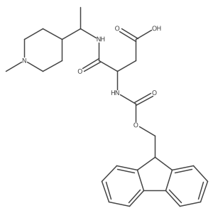 3-({[(9H-fluoren-9-yl)methoxy]carbonyl}amino)-3-{[1-(1-methylpiperidin-4-yl)ethyl]carbamoyl}propanoic acid Structure