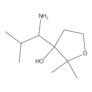 3-(1-Amino-2-methylpropyl)-2,2-dimethyloxolan-3-ol Structure