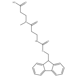 3-[3-({[(9H-fluoren-9-yl)methoxy]carbonyl}amino)-N-methylpropanamido]propanoic acid结构式