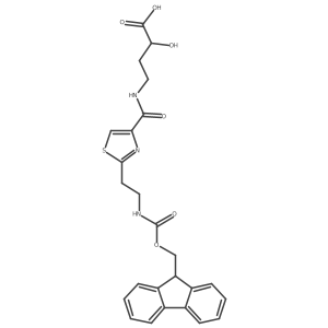 4-({2-[2-({[(9H-fluoren-9-yl)methoxy]carbonyl}amino)ethyl]-1,3-thiazol-4-yl}formamido)-2-hydroxybutanoic acid Structure