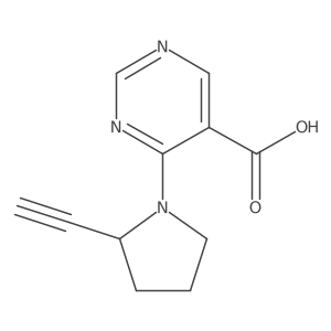 4-(2-Ethynylpyrrolidin-1-yl)pyrimidine-5-carboxylic acid Structure