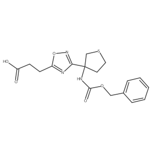 3-[3-(3-{[(Benzyloxy)carbonyl]amino}thiolan-3-yl)-1,2,4-oxadiazol-5-yl]propanoic acid Structure