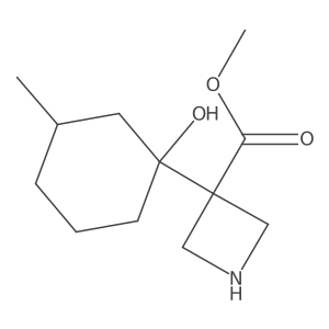 Methyl 3-(1-hydroxy-3-methylcyclohexyl)azetidine-3-carboxylate结构式