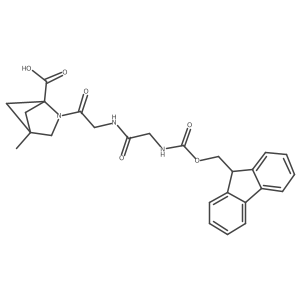2-{2-[2-({[(9H-fluoren-9-yl)methoxy]carbonyl}amino)acetamido]acetyl}-4-methyl-2-azabicyclo[2.1.1]hexane-1-carboxylic acid Structure