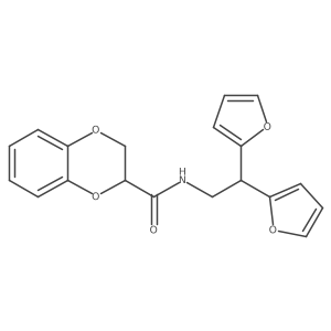 N-(2,2-di(furan-2-yl)ethyl)-2,3-dihydrobenzo[b][1,4]dioxine-2-carboxamide Structure