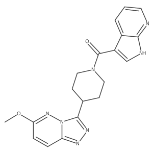 4-{6-methoxy-[1,2,4]triazolo[4,3-b]pyridazin-3-yl}-1-{1H-pyrrolo[2,3-b]pyridine-3-carbonyl}piperidine结构式