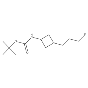 tert-Butyl (1-(3-fluoropropyl)azetidin-3-yl)carbamate结构式