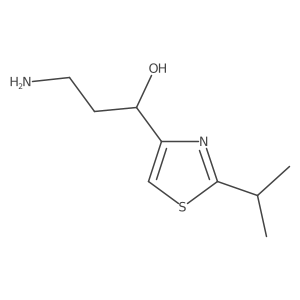 (1R)-3-amino-1-[2-(propan-2-yl)-1,3-thiazol-4-yl]propan-1-ol Structure