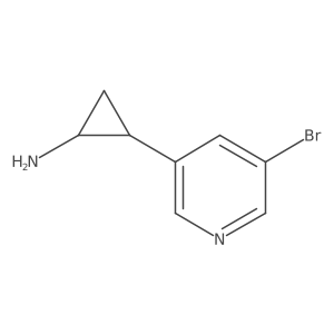 rac-(1R,2S)-2-(5-bromopyridin-3-yl)cyclopropan-1-amine结构式