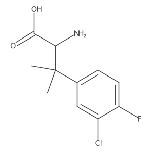 2-Amino-3-(3-chloro-4-fluorophenyl)-3-methylbutanoic acid结构式