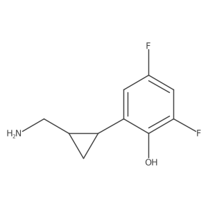 2-[2-(Aminomethyl)cyclopropyl]-4,6-difluorophenol Structure