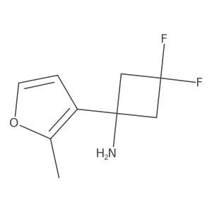 3,3-Difluoro-1-(2-methylfuran-3-yl)cyclobutan-1-amine Structure