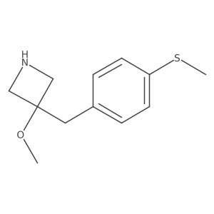 3-Methoxy-3-{[4-(methylsulfanyl)phenyl]methyl}azetidine Structure