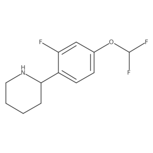 2-[4-(Difluoromethoxy)-2-fluorophenyl]piperidine Structure