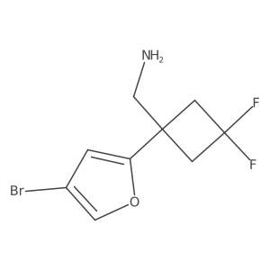 [1-(4-Bromofuran-2-yl)-3,3-difluorocyclobutyl]methanamine Structure