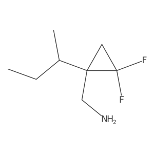 [1-(Butan-2-yl)-2,2-difluorocyclopropyl]methanamine结构式
