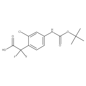 2-(4-{[(Tert-butoxy)carbonyl]amino}-2-chlorophenyl)-2,2-difluoroacetic acid Structure