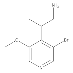 2-(3-Bromo-5-methoxypyridin-4-yl)propan-1-amine Structure