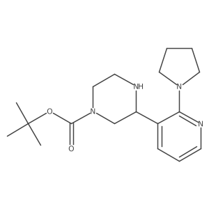 Tert-butyl 3-[2-(pyrrolidin-1-yl)pyridin-3-yl]piperazine-1-carboxylate结构式