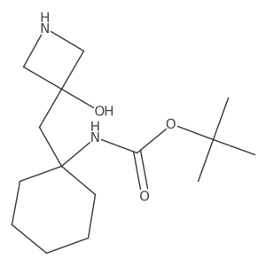 tert-butyl N-{1-[(3-hydroxyazetidin-3-yl)methyl]cyclohexyl}carbamate Structure