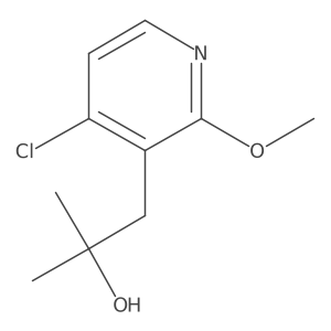 1-(4-Chloro-2-methoxypyridin-3-yl)-2-methylpropan-2-ol结构式