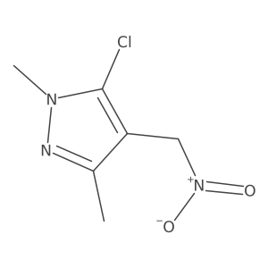 5-chloro-1,3-dimethyl-4-(nitromethyl)-1H-pyrazole结构式