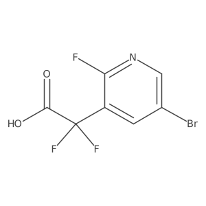 2-(5-Bromo-2-fluoropyridin-3-yl)-2,2-difluoroacetic acid结构式