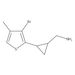 [2-(3-Bromo-4-methylthiophen-2-yl)cyclopropyl]methanamine结构式