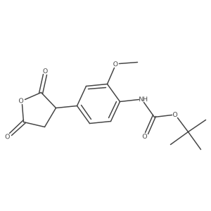 tert-butyl N-[4-(2,5-dioxooxolan-3-yl)-2-methoxyphenyl]carbamate结构式