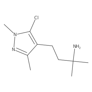 4-(5-chloro-1,3-dimethyl-1H-pyrazol-4-yl)-2-methylbutan-2-amine结构式