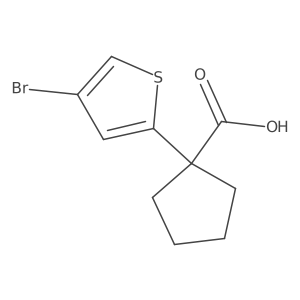 1-(4-Bromothiophen-2-yl)cyclopentane-1-carboxylic acid Structure