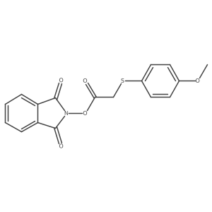 1,3-dioxo-2,3-dihydro-1H-isoindol-2-yl 2-[(4-methoxyphenyl)sulfanyl]acetate结构式