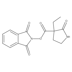 1,3-dioxo-2,3-dihydro-1H-isoindol-2-yl 3-ethyl-2-oxopyrrolidine-3-carboxylate结构式