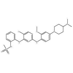 N-[2-[[5-Chloro-2-[[4-[4-(dimethylamino)-1-piperidyl]-2-methoxyphenyl]amino]pyrimidin-4-yl]amino]phenyl]methanesulfonamide结构式